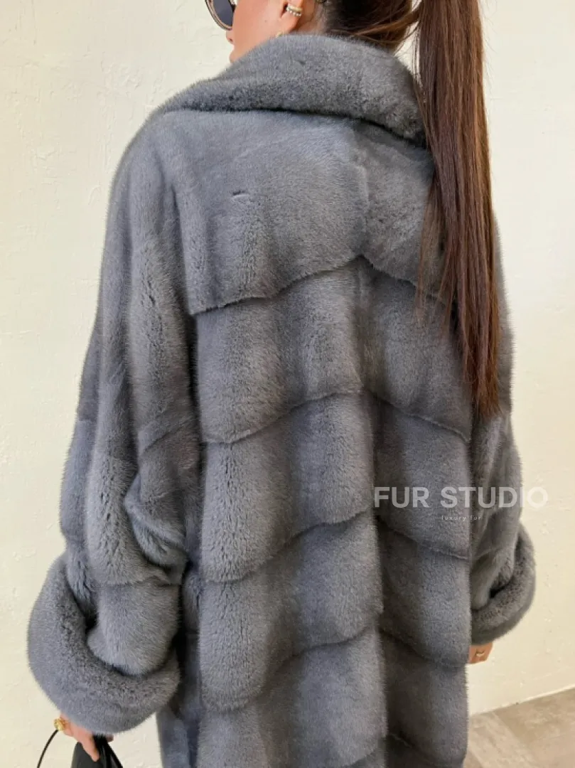 Шуба - кимоно из плюшевой норки Velvet - фото 3