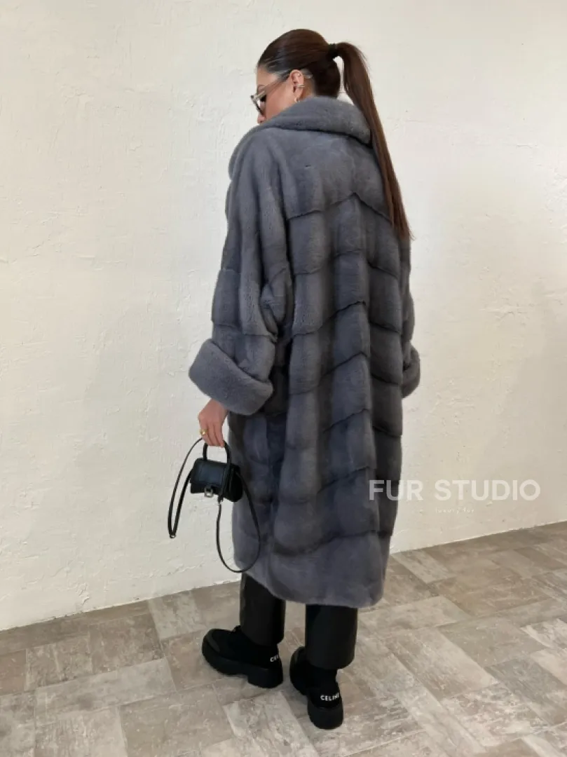 Шуба - кимоно из плюшевой норки Velvet - фото 4