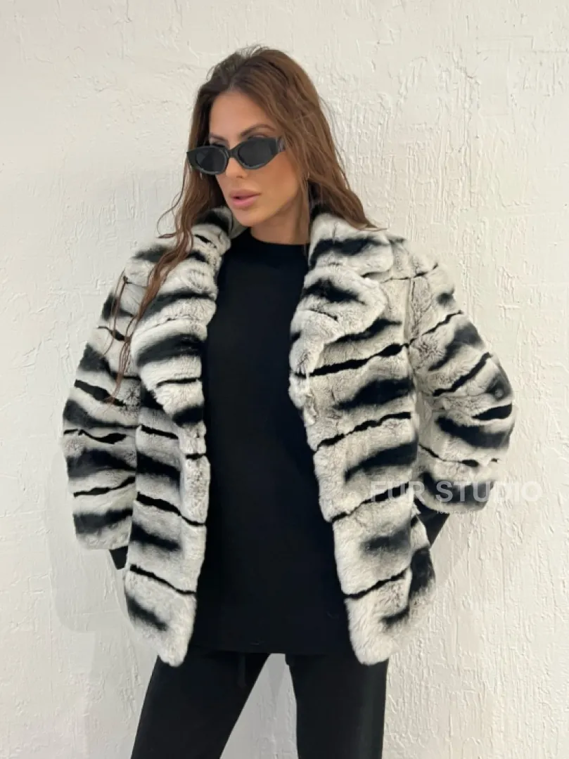 Короткая шуба из меха орилага под шиншиллу - фото 5