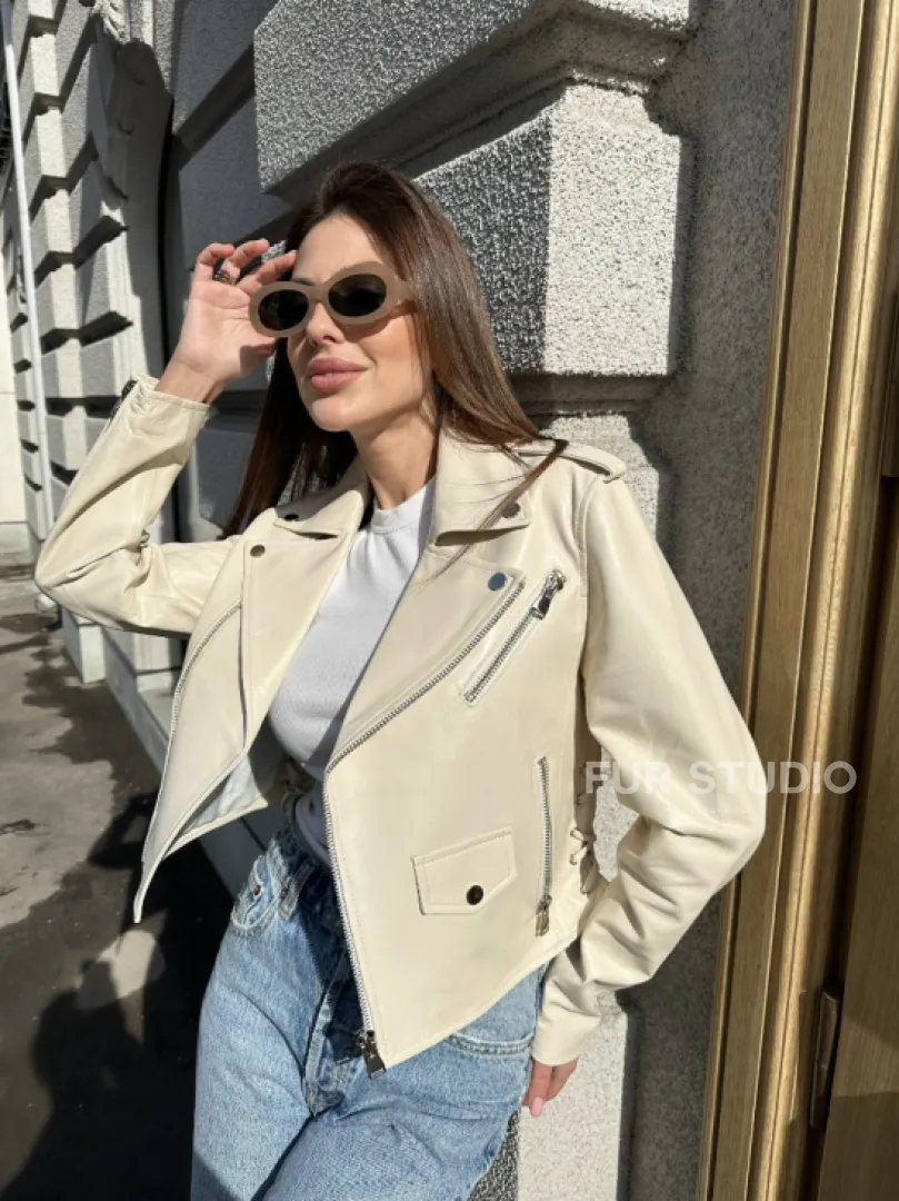 Куртка - косуха из натуральной кожи - фото 0