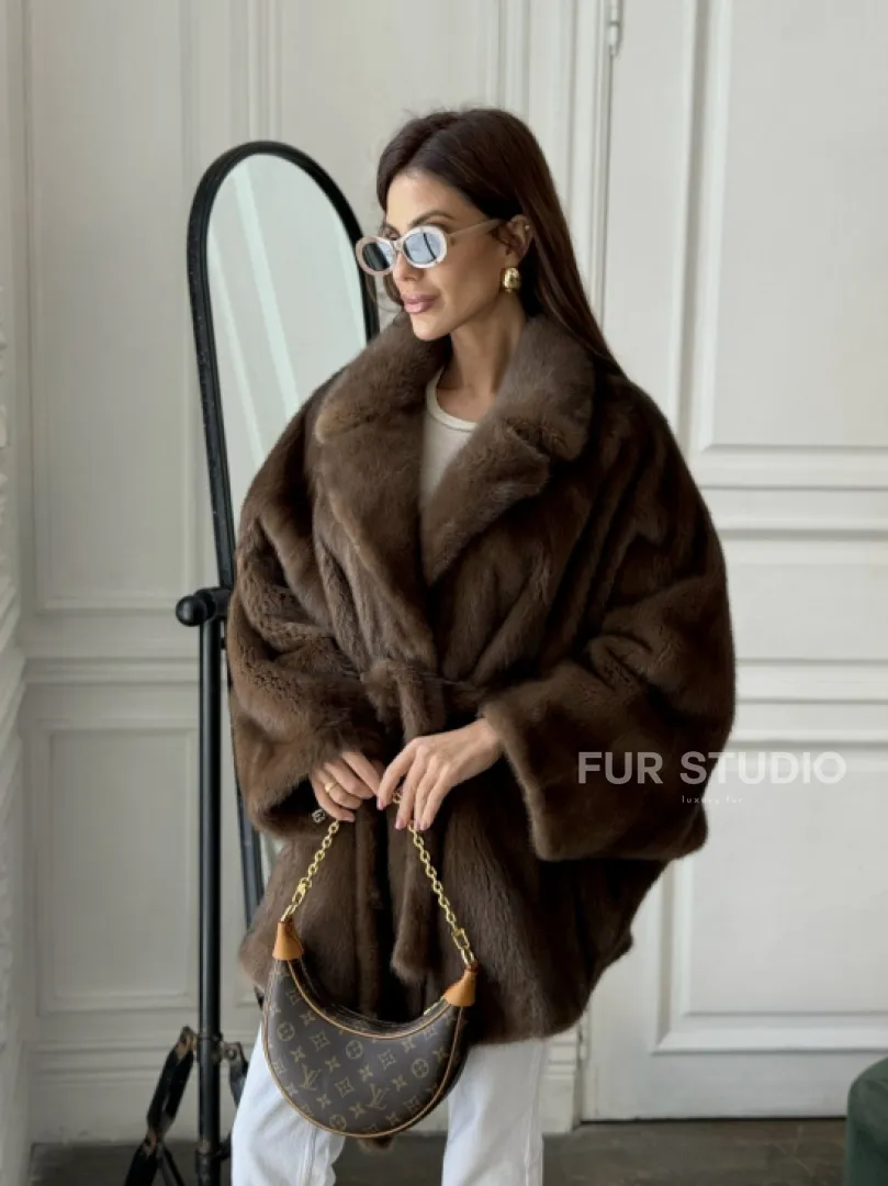 Норка роспуск, английский воротник летучка - цвет соболь