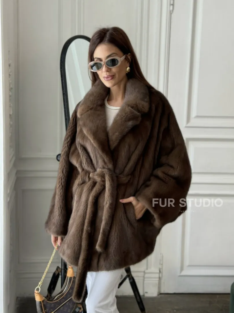 Норка роспуск, английский воротник летучка - цвет соболь