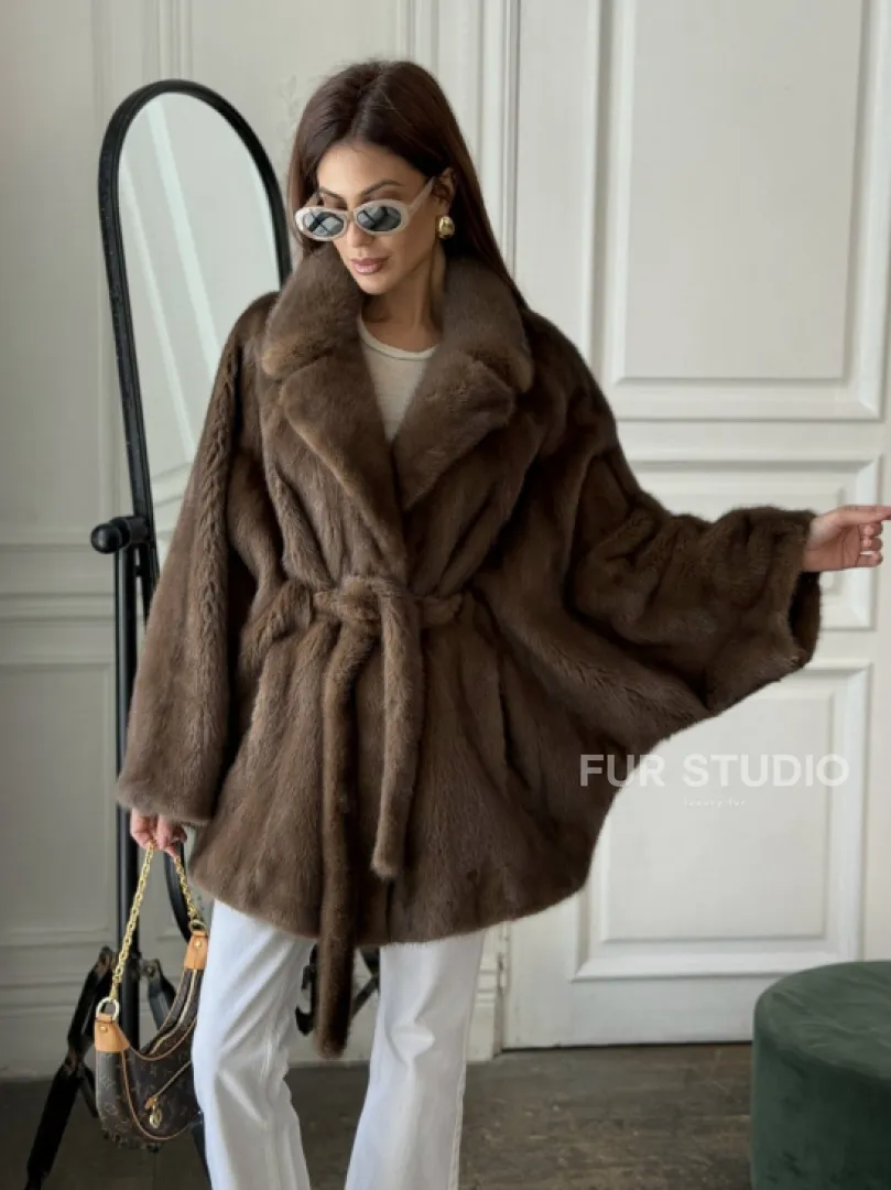 Норка роспуск, английский воротник летучка - цвет соболь