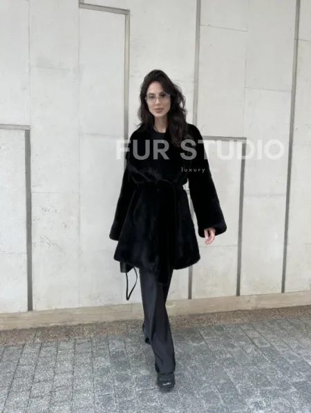 Шуба из меха аукционной норки SAGA FURS - фото 15