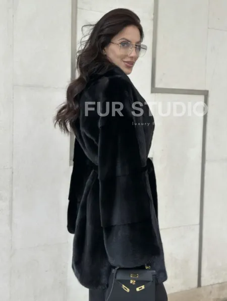 Шуба из меха аукционной норки SAGA FURS - фото 6