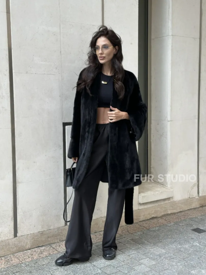 Шуба из меха аукционной норки SAGA FURS - фото 14