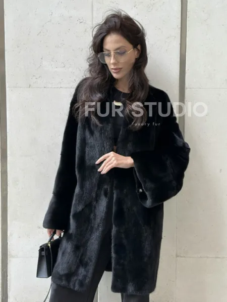 Шуба из меха аукционной норки SAGA FURS - фото 8