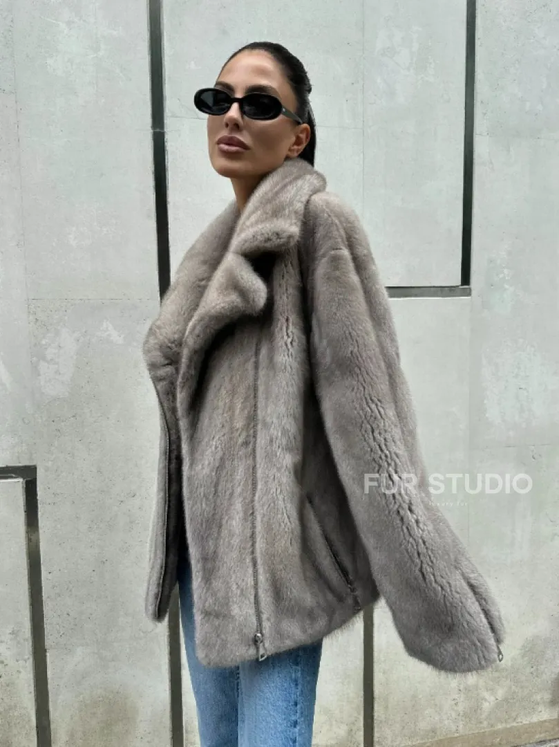 Шуба - косуха из меха норки - фото 6