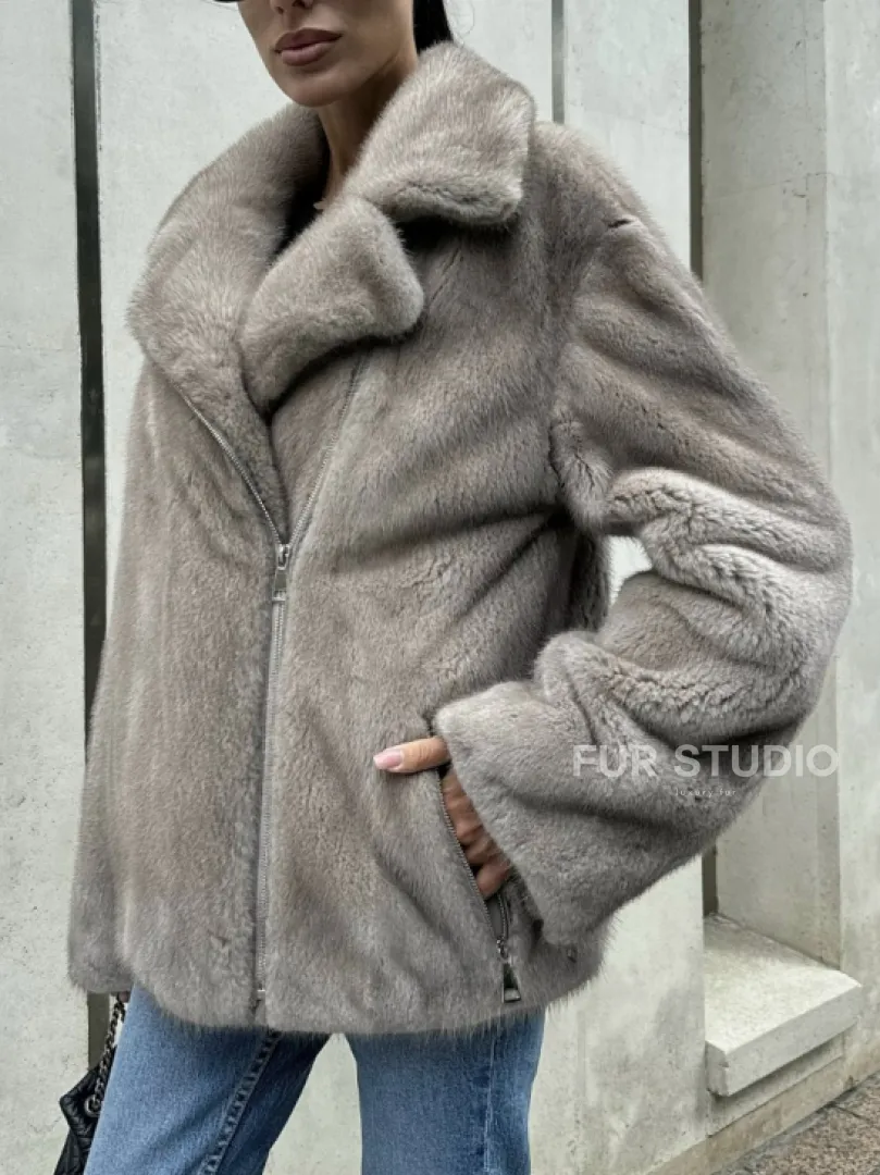 Шуба - косуха из меха норки - фото 3