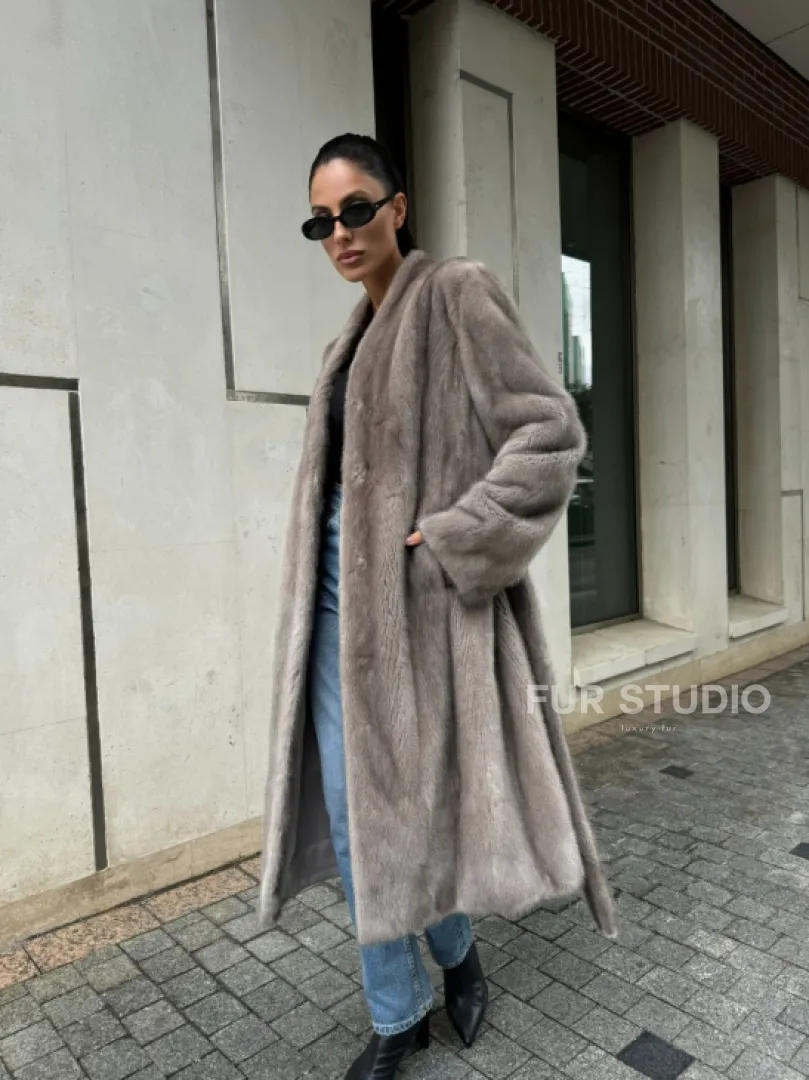 Стильная шуба из скандинавской норки - фото 9