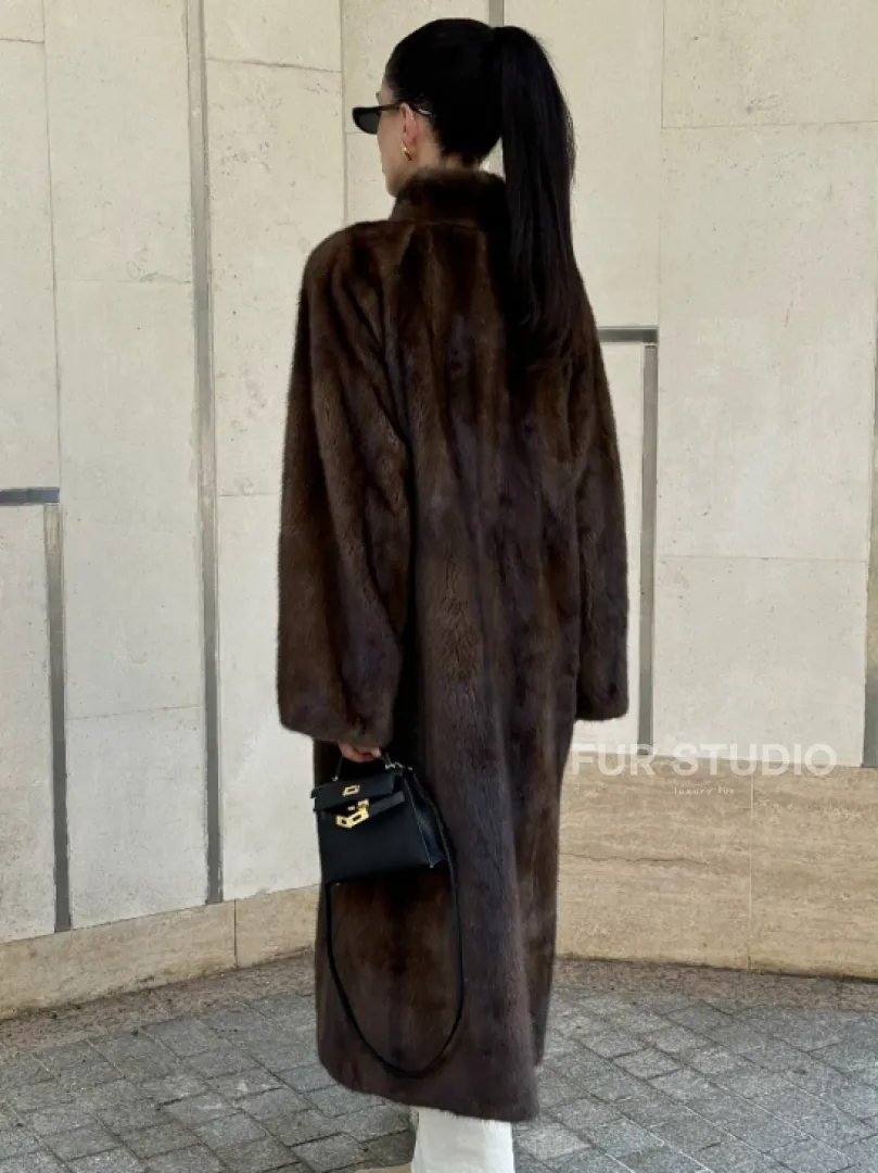 Шуба из PREMIUM норки SAGA FURS в винтажном стиле - фото 9