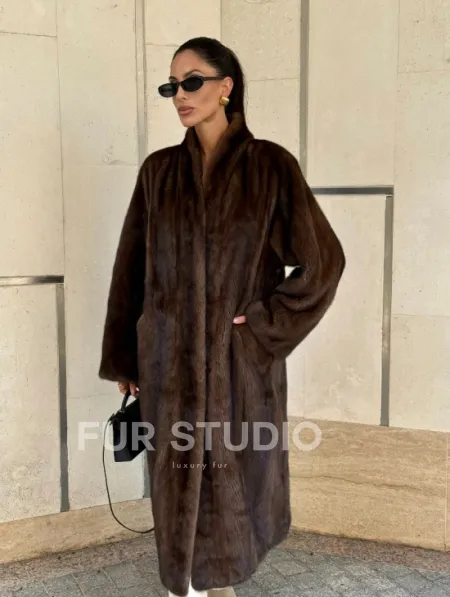 Шуба из PREMIUM норки SAGA FURS в винтажном стиле - фото 2