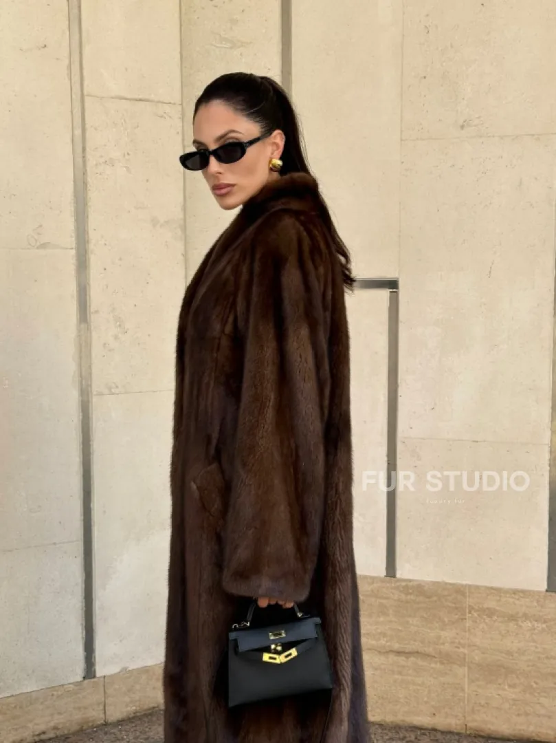 Шуба из PREMIUM норки SAGA FURS в винтажном стиле - фото 7