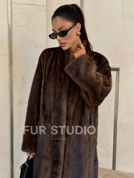 Шуба из PREMIUM норки SAGA FURS в винтажном стиле - фото 6