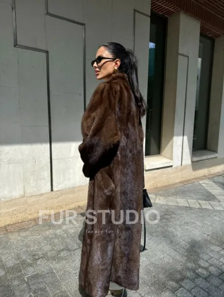 Шуба из PREMIUM норки SAGA FURS в винтажном стиле - фото 10