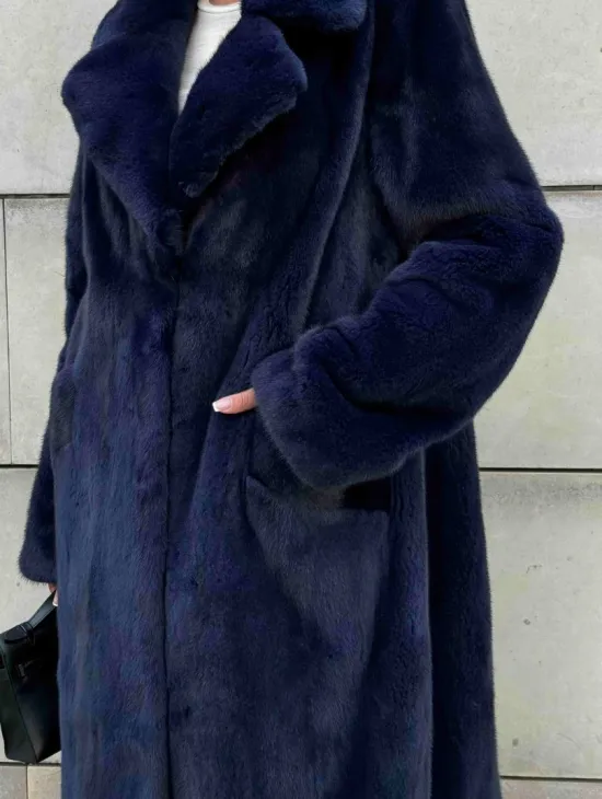 Норковая шуба цельный мех Saga furs