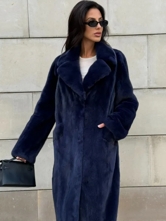 Норковая шуба цельный мех Saga furs