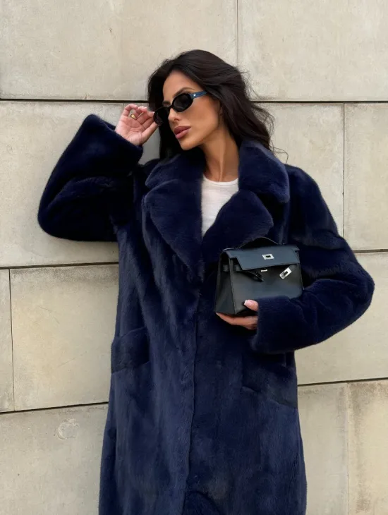 Норковая шуба цельный мех Saga furs