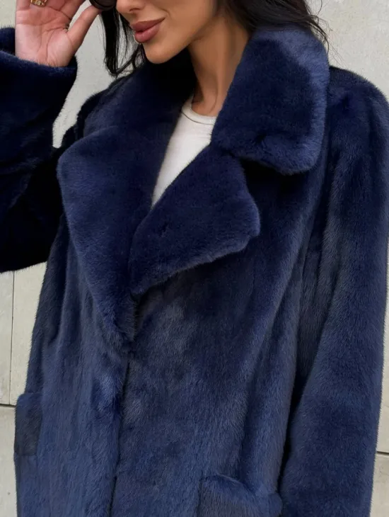 Норковая шуба цельный мех Saga furs