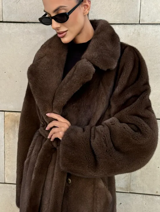 Норковая шуба цельный мех английский воротник KOPENHAGEN FUR