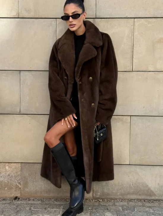 Норковая шуба цельный мех английский воротник KOPENHAGEN FUR