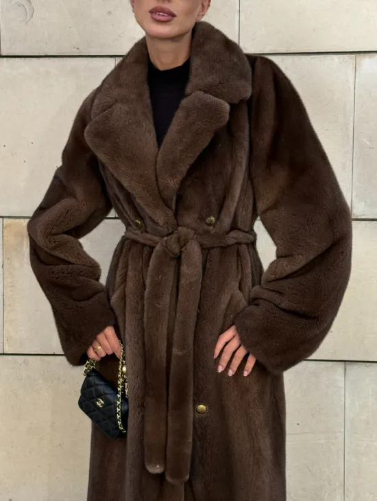 Норковая шуба цельный мех английский воротник KOPENHAGEN FUR