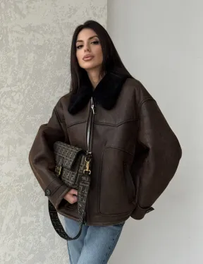 Молодежная куртка - дубленка 