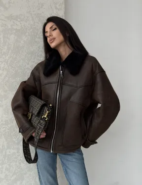 Молодежная куртка - дубленка 