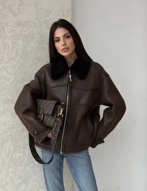 Молодежная куртка - дубленка 