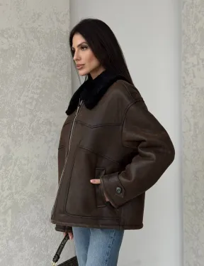 Молодежная куртка - дубленка 