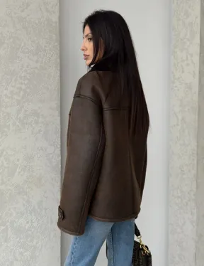 Молодежная куртка - дубленка 