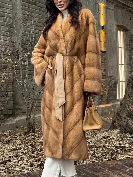 Шуба кимоно из аукционного меха норки GOLDEN COLLECTION