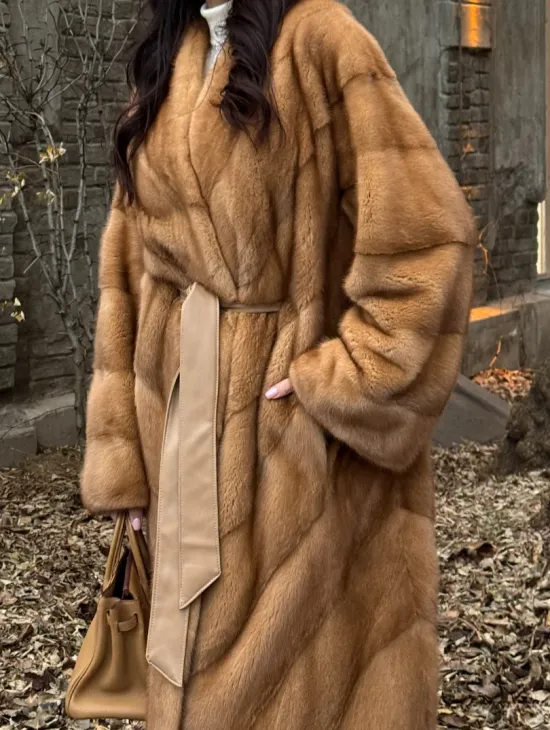 Шуба кимоно из аукционного меха норки GOLDEN COLLECTION