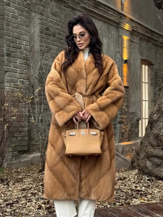 Шуба кимоно из аукционного меха норки GOLDEN COLLECTION