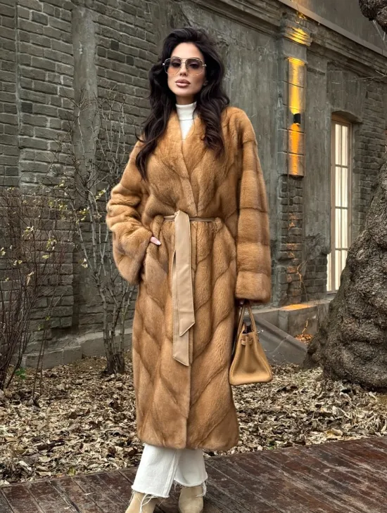 Шуба кимоно из аукционного меха норки GOLDEN COLLECTION