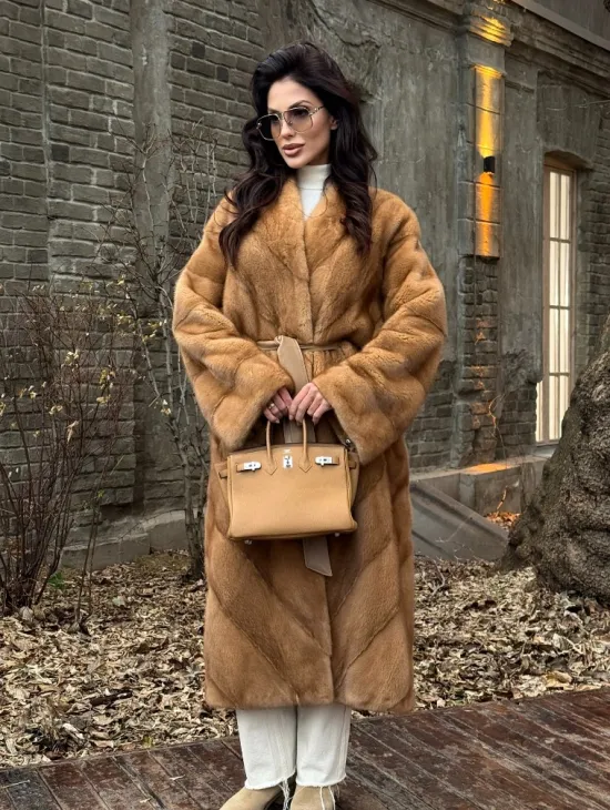 Шуба кимоно из аукционного меха норки GOLDEN COLLECTION