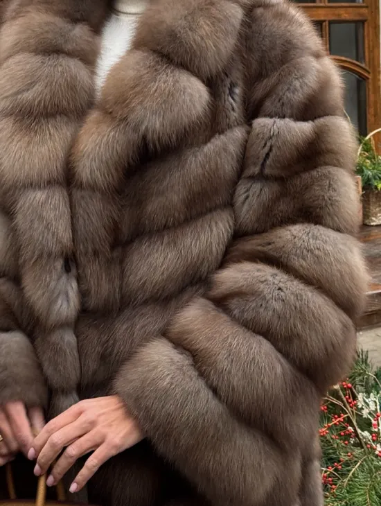 Манто из меха куницы