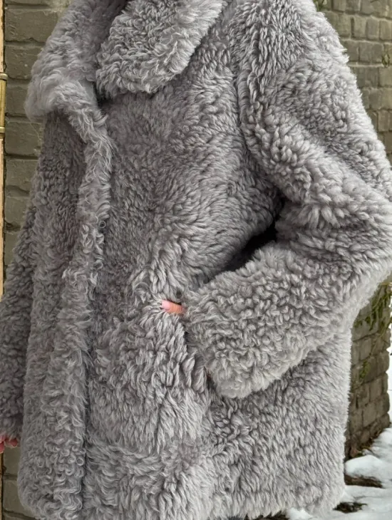 Короткая шубка - дублёнка из овчины