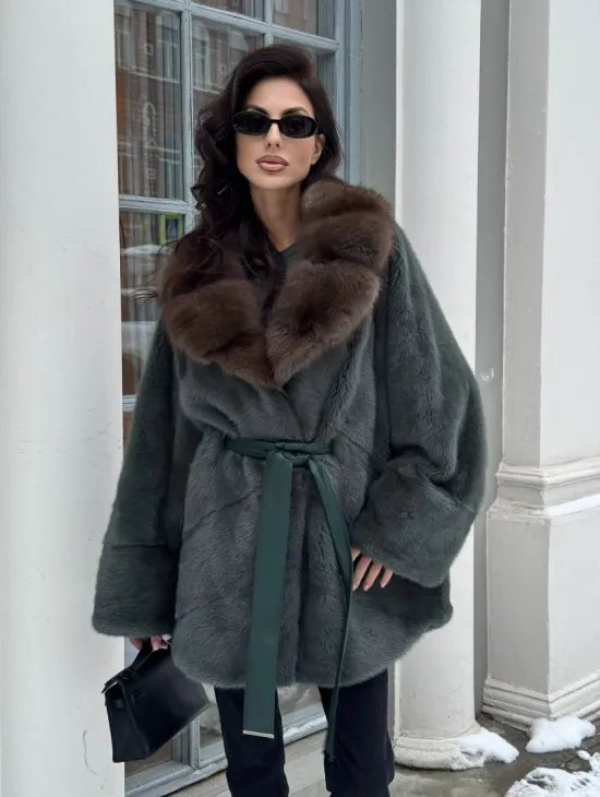 Норковый полушубок 