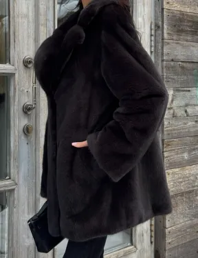 Шикарный полушубок из норки Kopenhagen Fur с английским воротником