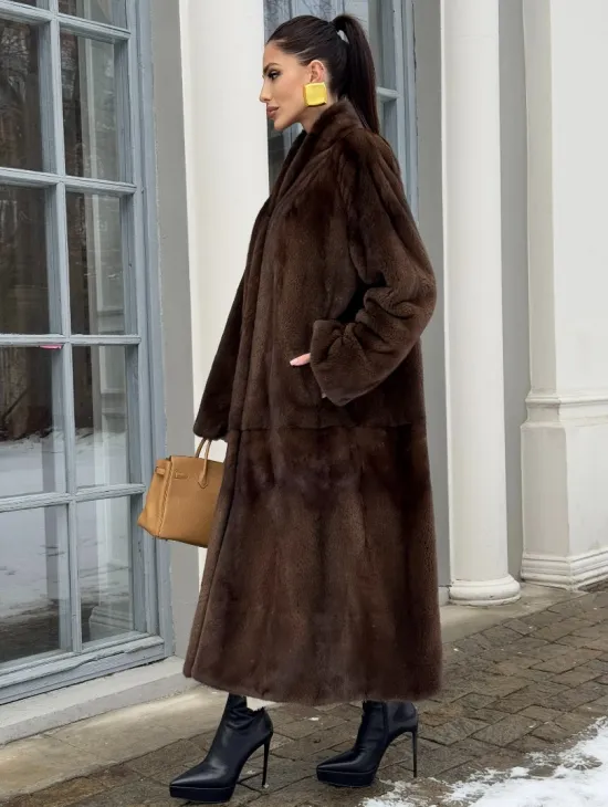 Норковая шуба из скандинавской аукционной норки PREMIUM COLLECTION