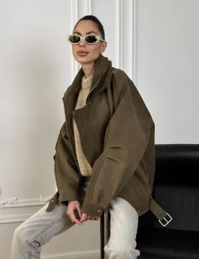 Популярная натуральная женская кожаная куртка-бомбер  