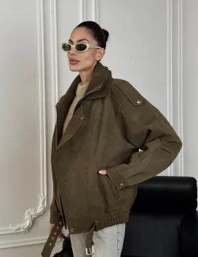 Популярная натуральная женская кожаная куртка-бомбер  