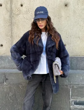 Короткая норковая шуба - автоледи