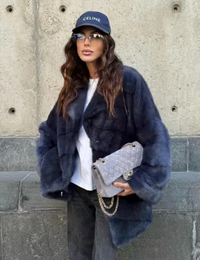 Короткая норковая шуба - автоледи