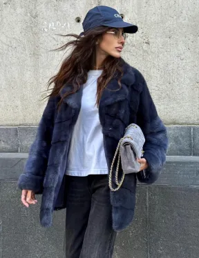 Короткая норковая шуба - автоледи