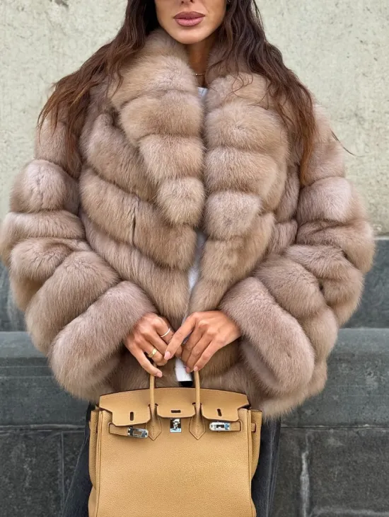 Шуба из куницы в цвете тор-тор