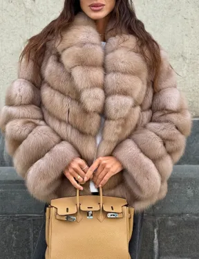 Шуба из куницы в цвете тор-тор