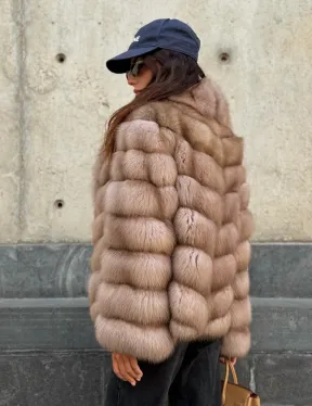 Шуба из куницы в цвете тор-тор