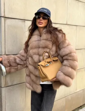 Шуба из куницы в цвете тор-тор